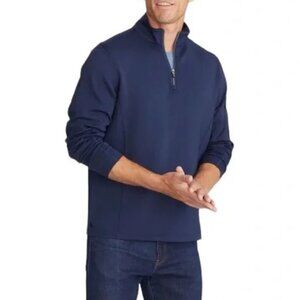 UNTUCKit Ristow SMALL Pullover Navy Quarter Zip size S Men